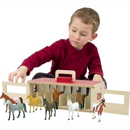 Melissa & Doug Take-Along Show-Horse Stable Play Set 3744